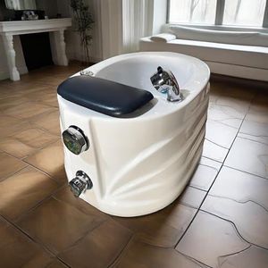 Draagbaar Verwarmd Voetmassagebad, Met Surfgolfmassagefunctie En Kleurrijke Lamp, éénklik Afvoer, Voor Thuis, Nagelsalons En Salons, Voor Voetbaden Om Stress Te Verlichten E