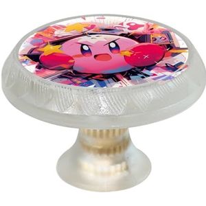 XYMJT voor Kirby-Star Set van 4 doorzichtige knoppen, kast kast kast lade trekt, dressoir handgrepen met schroeven, woondecoratie - deur trekt, dressoir trekt, keuken knoppen