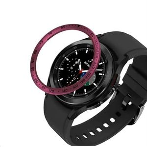 GIOPUEY Bezel Ring Compatibel met Samsung Galaxy Watch 4 Classic 46mm, Bezel Styling Ring beschermhoes, aluminiumlegering metalen beschermende horlogering - E-Rood