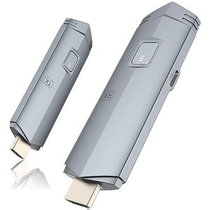 Draadloze HDMI-zender en ontvanger, HDMI Wireless Extender Portable 4K Wireless HDMI Kit, Plug & Play, Ondersteuning 2.4/5GHz voor streaming video en audio naar monitor van laptop/Pc/TV Box/projector
