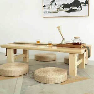 Lage speeltafel om op de grond te zitten, rechthoekige theetafel, lage theetafel Japan, natuurlijke massief houten textuur, glad en delicaat, sterk draagvermogen, 5 maten