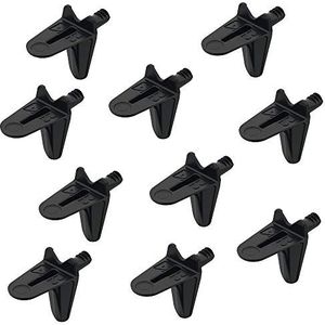 Gedotec Plankdragers voor houten planken, plankdragers, Ø 3 mm, planksteun voor meubels, Easy Fix, bevestiging voor planken, plankdragers, staal zwart mat, 20 stuks, plankpen om in te steken