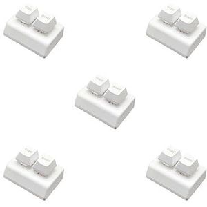 Tityvirnix 5 set Kopiëren en Plakken 2 Key Toetsenbord Rode Schakelaars USB Mini 2 Key Toetsenbord Voor Tekening Wit 52 x 48 x 30mm