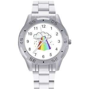 Rainbow Blast Mannen Zakelijke Horloges Legering Analoge Quartz Horloge Mode Horloges