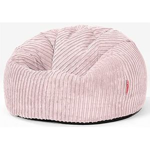 LOUNGE PUG, Klassieke Zitzak Stoel, Poef, Corduroy Blozen Roze