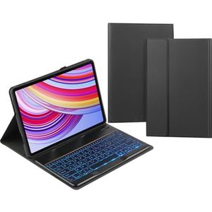 Toetsenbordhoes Voor Xiaomi Redmi Pad Pro 12,1 Inch (2024), 7-Kleuren Achtergrondverlichting, Afneembaar Draadloos Bluetooth-Toetsenbord