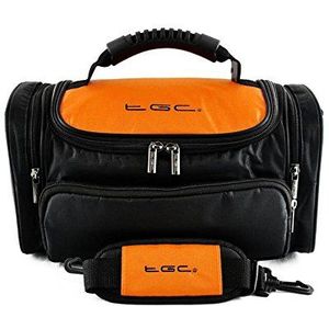 TGC ® grote cameratassen voor Kodak EasyShare Z981 Plus accessoires, Oranje & Zwart
