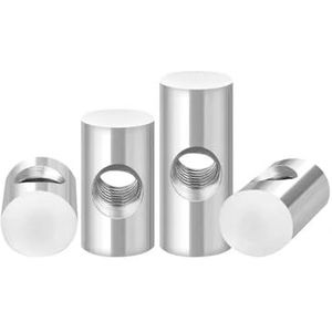 Meubelcilinderbouten, M4 M5 M6 roestvrijstalen bevestigingsset, 10 stuks, zilver, verschillende maten(M4x25 OD6)