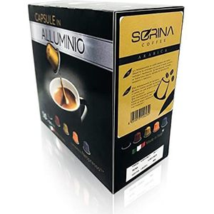SORINA Aluminium Nespresso koffiepads - 100% natuurlijke ARABICA koffiepads voor Nespresso Machine - Pack van 50 herbruikbare Nespresso capsules met pure chocolade en hazelnoot notities (50 capsules)