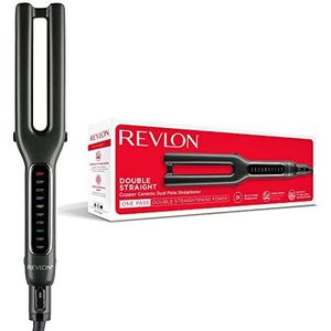 Revlon Double Straight (Dual Plate Design, Advanced Copper Ceramic Technology, LED Display, Smart Heat Memory System, 10 Warmte-instellingen tot 235°C) RVST2204UK