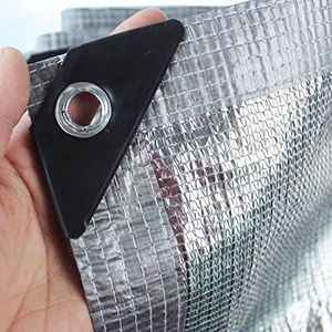 Aluminet schaduwdoek 99% UV-blok reflecterende zonnescherm stof voor kas parkeertuin zwaar belastbare zilveren zonnebrandcrème hoes 2 x 4 m