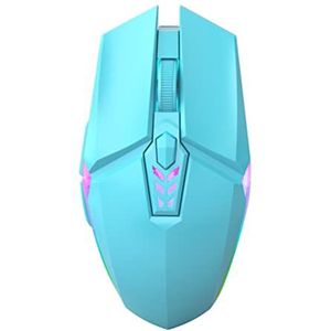 SanSixi Gaming-muis, 1600 dpi, optisch met 6 toetsen, USB-achtergrondverlichting, RGB-muis voor notebook, desktop-muis (blauw)