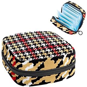 Kleurrijke Swallow Gird,Periode Pouch Draagbaar,Tampon Opbergtas,Tampon Houder voor Portemonnee Vrouwelijke Product Organizer, Meerkleurig, 4.7x6.6x6.6 in/12x17x17 cm