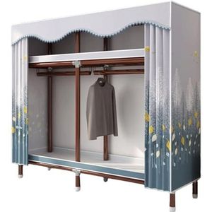 Opvouwbare Garderobekast Stalen Kledingkast 85 cm / 110 cm / 135 cm Draagbare Garderobe Voor Slaapkamer Hangende Verwijderbare Kast