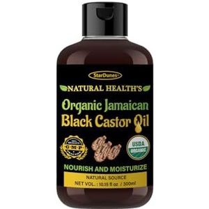 Jamaicaanse zwarte castorolie (10,15 fl oz) USDA gecertificeerd, voor voedend haar en wimpers, dikke baard en zachte huid
