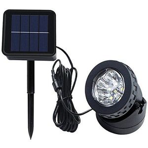 SUAVER Spotlight op zonne-energie, waterdichte spot, led, buiten, onderwaterschijnwerper, tuinverlichting, landschapsverlichting voor tuin, fontein, terras, ligweide (type 1-wit)