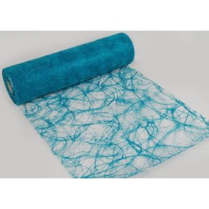 Unbekannt Sizoweb tafelloper, vlies, turquoise, blauw, 25 m x 30 cm, voor bruiloften en speciale gelegenheden