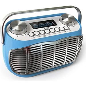 Detroit - DAB-wekker - Blauw - DAB/DAB+/FM Retro Radio met LCD-display