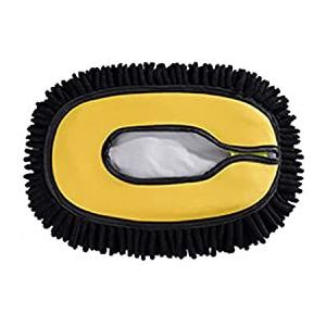 Gebogen Bar Car Washing Mop Brush - 15° Gebogen Lange Handvat Chenille Microfiber Reinigingstool Voor Auto, Glas En Dweilen (Vervanging Mop Head)