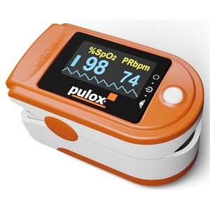 Saturatiemeter Pulox PO-200 Solo - Pulsoxymeter voor meting van hartslag, zuurstofsaturatie (SpO2) en perfusie-index op de vinger