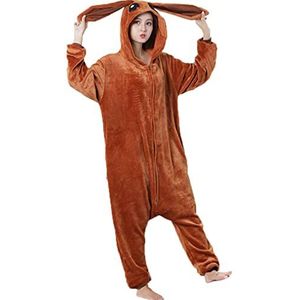 Mannen Pyjama's Volwassenen Cosplay Fleece Animal Onesie Kostuum Vrouwen Rits Onesie Cartoon Jumpsuit Kerst Eendelig Pijam
