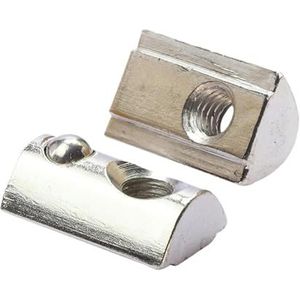 T-gleufmoer, Veerkogel T-moeren koolstofstaal rol-in for 20-45 serie aluminium profiel M3-M8 verpakking(30-M6-5pcs)