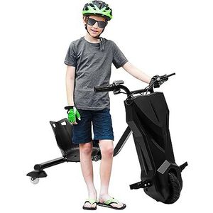 czyuRachel 360° elektrische drift scooter, kinderen elektrische drift scooter drift scooter drift kart 250 W kindervoertuig elektromotor scooter 3-wiel go-cart drift drift trike verstelbare