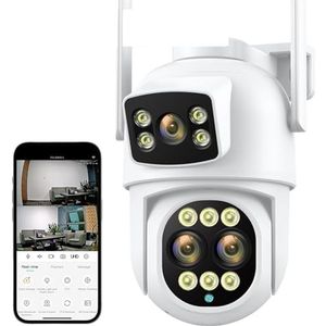 Bewakingscamera, HD 9MP 4K PTZ IP Camera 6MP 8X Zoom Drie Lens Home Beveiliging Bewegingsdetectie Outdoor Straat CCTV Surveillance(9MP NO SD Card)