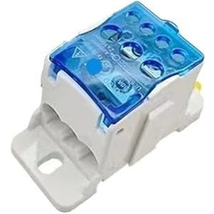 Verdeeldoos Bornier elektrische klemlijst voor gedeelde DIN-rail, aansluitdoos, elektrische aansluiting voor stroomkabel UKK80A 125A 160A (blauw, 125A)