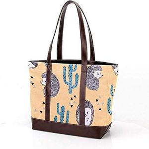 Laptop Tote tas Draagtas Casual Canvas Business Werk Tote tas Aktetas voor Computer School Kantoor,Vintage Sushi Surfer