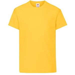 Fruit of the Loom Origineel T-shirt voor jongens, Geel (Zonnebloem Geel), 9-11 jaar