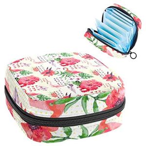 Vrouwen Maandverband Pads Handtas Dames Menstruatie Cup Pouch Meisjes Draagbare Tampon Opbergtas Rood Blauw Karper Periode Pouch met Rits, Kleur3, 4.7x6.6x6.6 in/12x17x17 cm, Toilettas