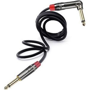 6,35 mm mono-stekker haaks 6,35 mm mannelijk luxe kabel geweer buis microfoon luidsprekerstekker montage-aansluiting 1 stuk (kleur: rood rood, maat: 8 m)