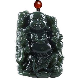 Chinese groene jade hanger ketting, Ketting Saffier Boeddha Hanger Jade Hanger Sieraden