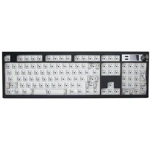 QPSJXN Bluetooth Mechanisch Toetsenbord Hot Swap Joint Structuur Gaming Toetsenbord met Via Backlight en Display Display (GMK104 Black Kit)