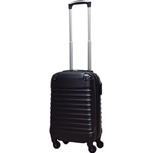 Fairdeals Quadrant XS Kleine Handbagege Koffer (26L) - Reiskoffer, Trolley, Koffer met Wielen, Rolkoffer - Zwart - Cijferslot - Lichtgewicht ABS