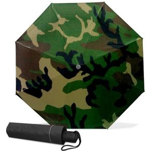 GISPOG Automatische opvouwbare paraplu, camouflage groene waterdichte compacte zon en regen reisparaplu's voor dames en heren, 1 kleur, Eén maat