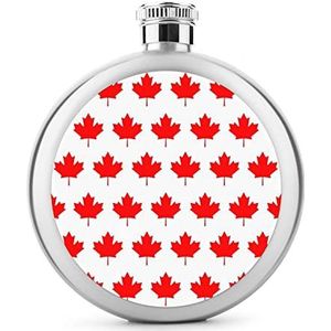 Canada Vlag Esdoorn Heupfles 5oz Lekvrije Drank Fles Roestvrij Staal Wijnfles voor Bruiloft Party Geschenken