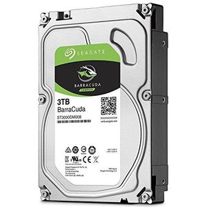 Seagate BarraCuda Interne harde schijf (8,9 cm (3,5 inch), 64 MB cache, SATA 6 Gb/s, 7200 rpm) BarraCuda 3 TB 3 TB