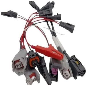 7 Stuks/partij Voor Diesel Common Rail Injector Tester Kabel Compatibele Nozzle Adapter Plug Kabels Kabelboom Snoer Brandstofinjectorsproeier voor auto's