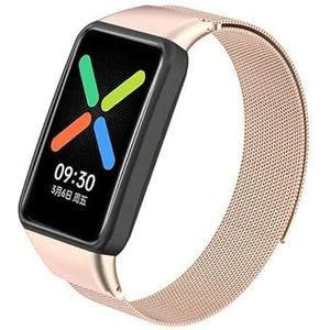 Strap-it Oppo Watch Free Milanese band (rosé goud)