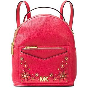 MICHAEL Michael Kors Jessa Small Floral Embellished Pebbled Leather Convertible Backpack (Deep Pink)