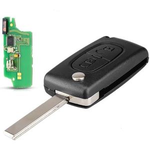 2-toetsen autosleutelhanger afstandsbediening radiosleutel voor Citroen C4 C5 C6 C8 Xsara Picasso voor Peugeot 207 208 307 308 407 408 607 Ask 433MHZ ID46 HU83 CE0536 Ask PCF7961