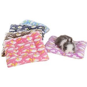 Kleindier cavia's hamster bed huis winter warm eekhoorntje egel konijn chinchilla bed mat huis nest hamster accessoires (S, willekeurig)