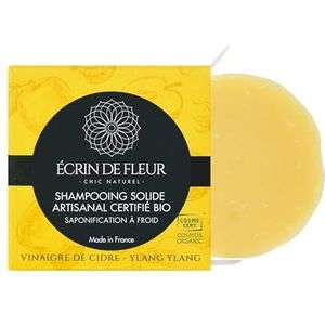 Écrin de Fleur - Biologische haarzeep appelazijn met ylang ylang etherische olie, 1 x 55 g