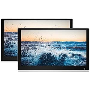Auto Hoofdsteun Speler, 13,3-inch hoofdsteunmonitor IPS-touchscreen Car Rear Seat Entertainment 4K-videospeler for voertuigen met spiegeling(2 PCS Silver 11.6)