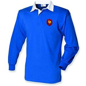 Super Lemon Frankrijk Franse Volwassenen Lange Mouwen Rugby Exclusieve Retro Vintage Mens Womens Unisex Blauw Shirt, Geweldig voor Elke Franse Frankrijk Rugby Fans voor 6 Naties en Wereldbeker - blauw - S