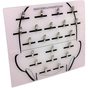 Haarverlenging Houder Acryl Board, Haarverlenging Houder Board Met Clip Voor Haarstukjes, Pruik Sectioning Display Enten Plaat, Thuis & Salon Pruik Enten Plaat