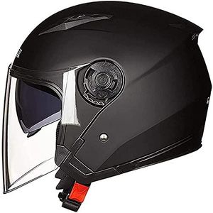 JianJud Retro Motorhelm 3/4 Helmet D,XXL ECE/DOT Goedgekeurde Motorhelm Crash Bromfiets Scooterhelm