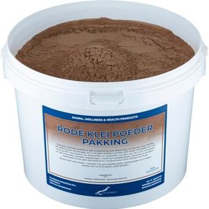 Rode klei poeder pakking 500 gram - 100% natuurlijk - voor klei masker en lichaamspakking